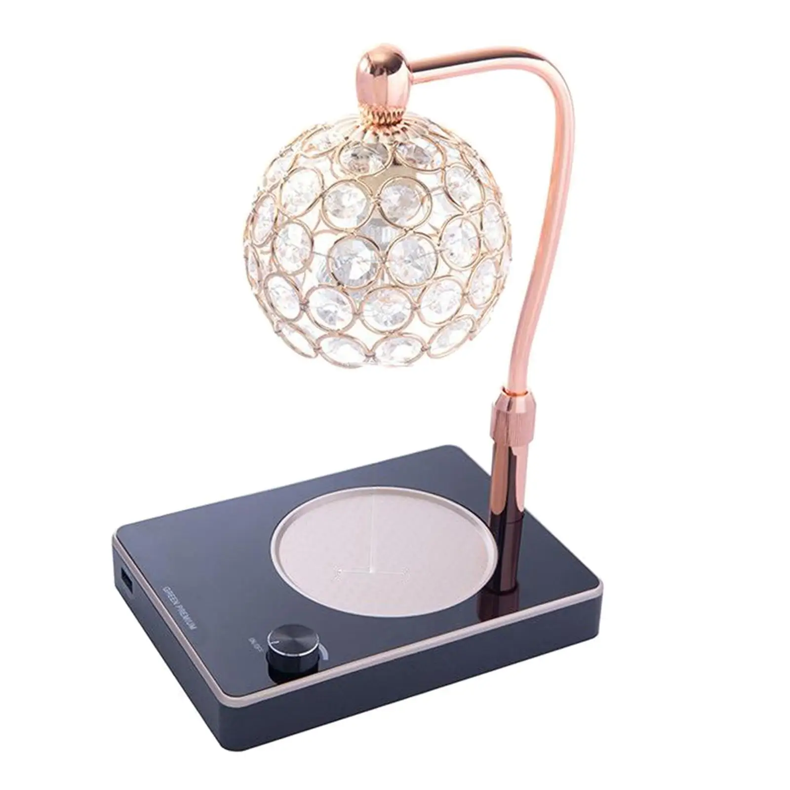 Candle Warmer Lamp Wax Melting Light Adjustable Fragrance Mood Lamp Crystal Lampshade Decorative Desktop Home Decor for Living