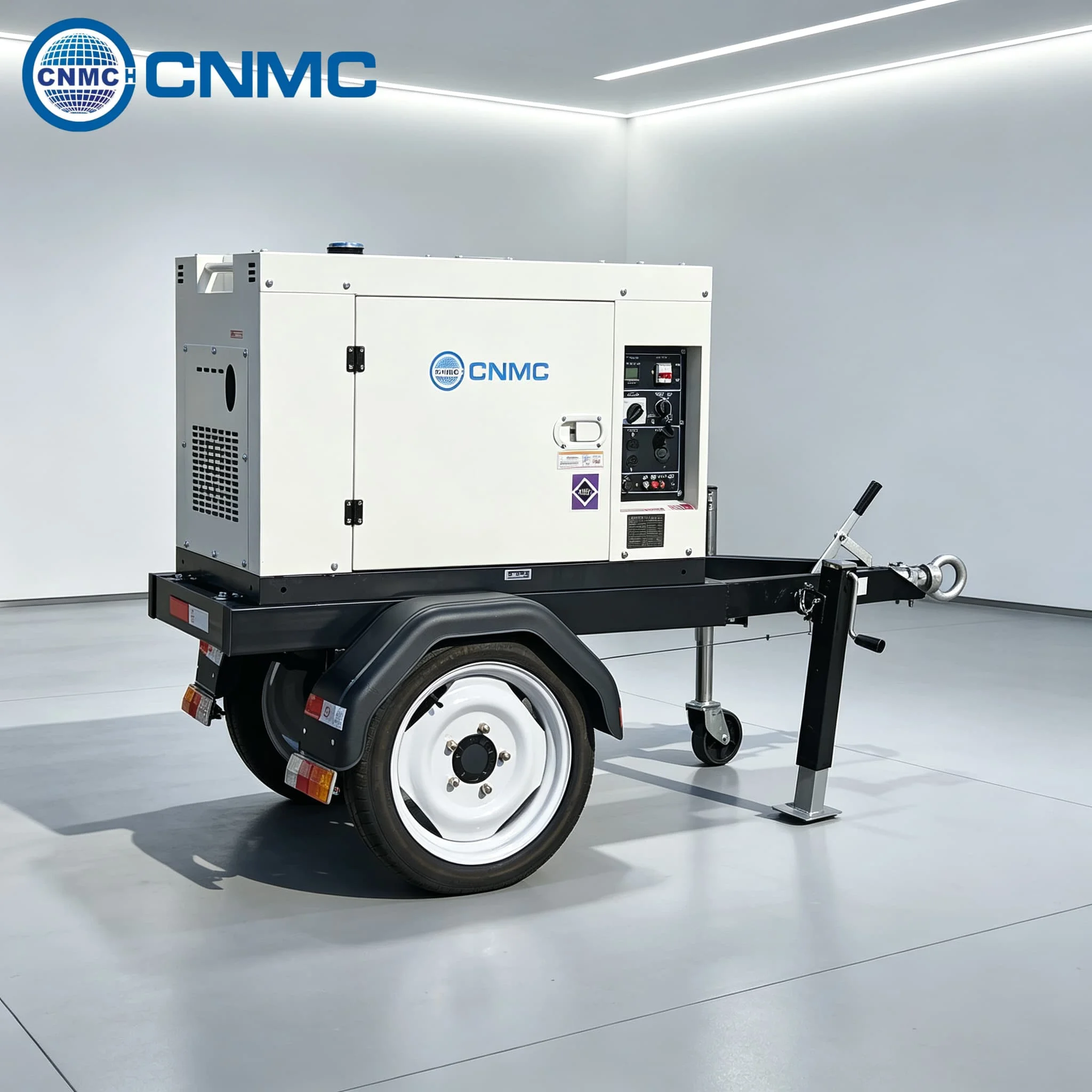 CNMC 6KW 7.5KW 9KW Trailer Type Silent Diesel Generators 220V 380V Electricity Generator CE Certified Made In China