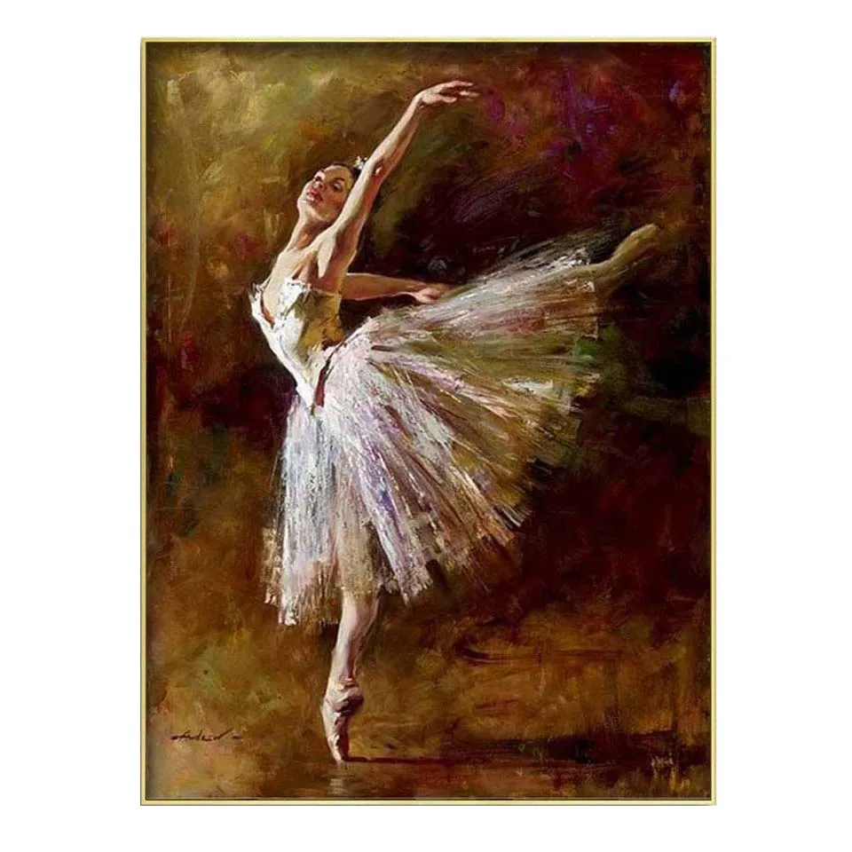 

100% hand-painted art painting on canvas,Russian oil painting,latin dancer,Thick texture figure painting,Modern wall decorations