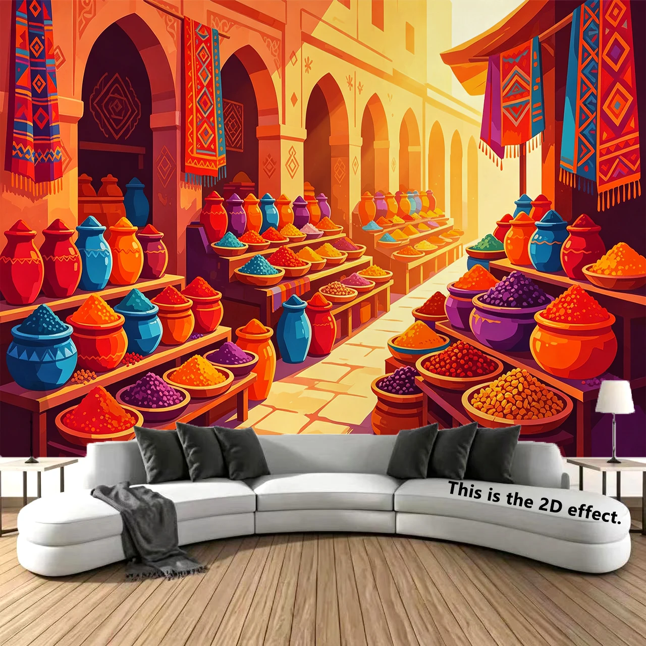 Moroccan Spice Market Background Cloth Hanging Cloth Bedroom Bedside Decorative Wall Cloth Dormitory Tapestry