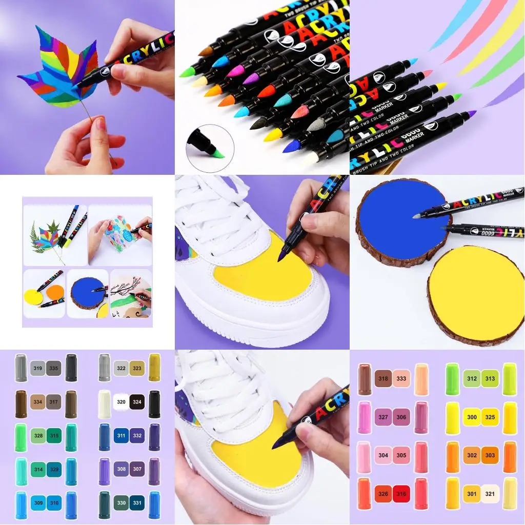 

18pcs Двойной акриловый маркерный маркер