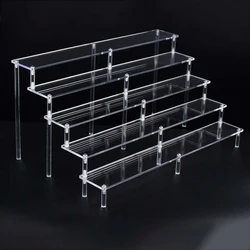 Clear 1-6 Tier Acrylic Display Stand for Funko Figures, Cupcake, Cosmetics, Perfume,Blind Box Display Riser Rack Dessert Shelf