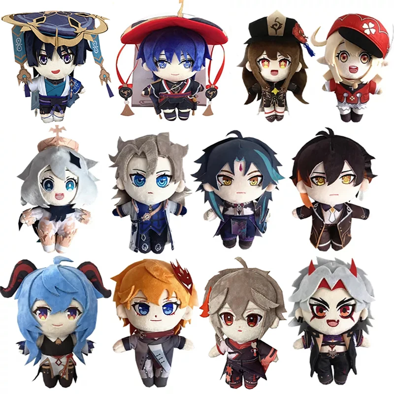 20cm Genshin Impact Arataki itto Al Haitham XIAO Focalors Kazuha Scaramouche kaveh Tartaglia Wriothesley Cosplay Plush Doll Toy