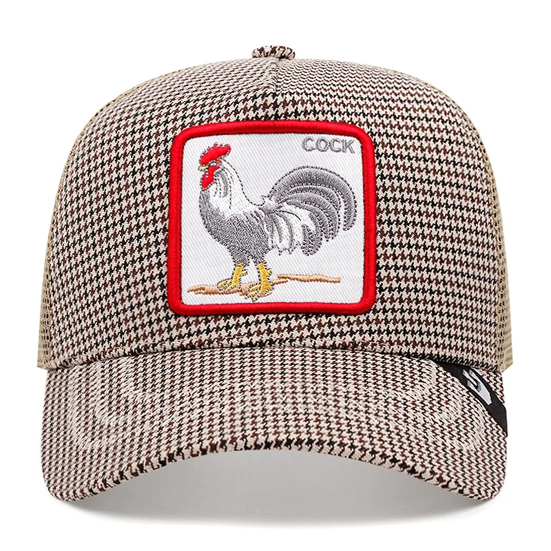 Sombrero de béisbol con bordado de animales para hombre y mujer, sombrero de gallo de red, sombrero de lengua de pato, Hip Hop, baile callejero, Primavera, nuevo