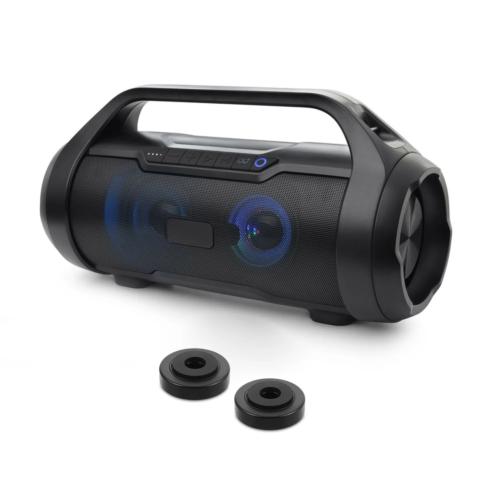 Kit com 4 Pés de Isolamento de Borracha para Caixas de Som, Amortecedores de Choque para Amplificadores, Toca-Discos e Equipamentos de Áudio