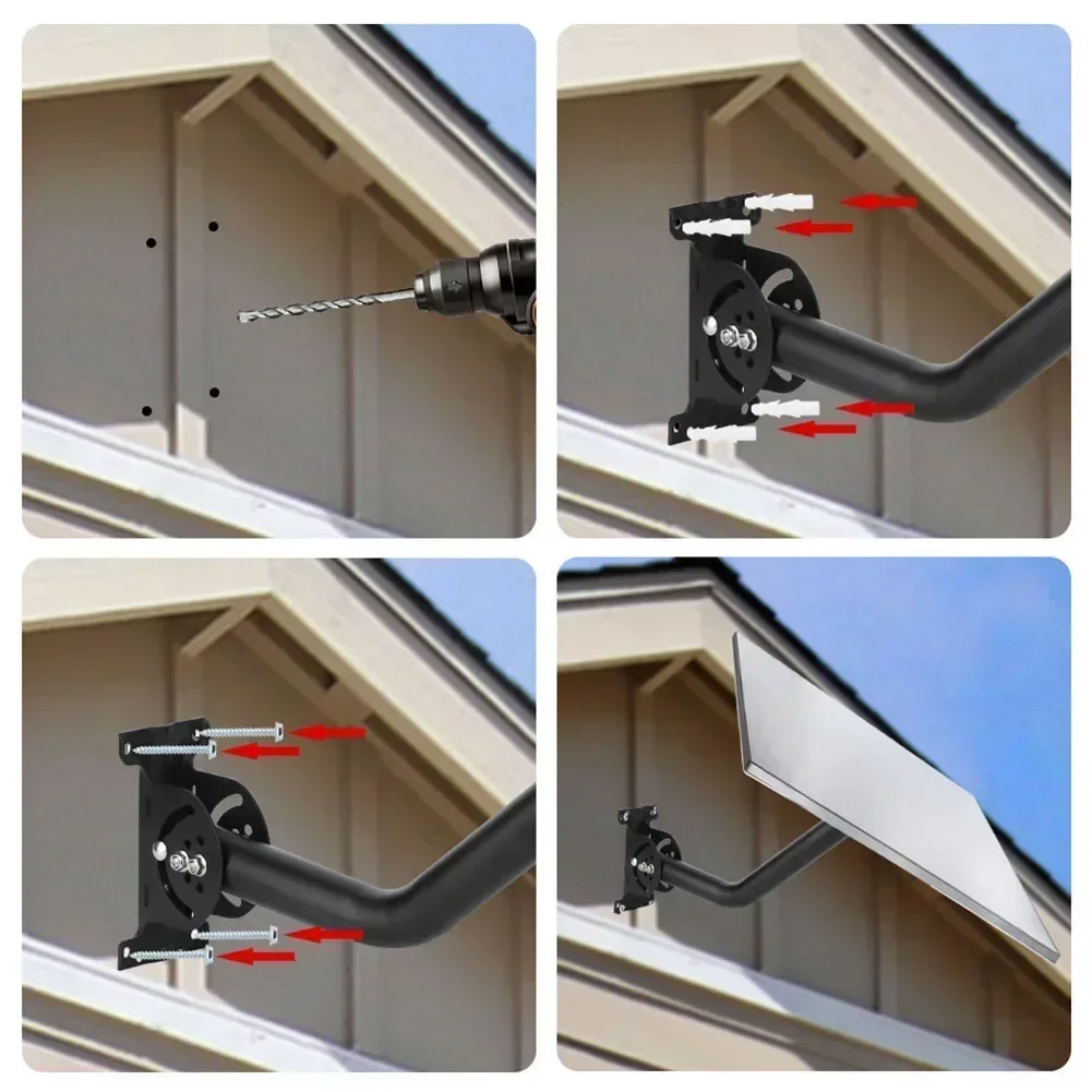 Pole Adapter Kit For Starlink Gen 3 Satellite Receiver Bracket Wall Mount Adjustable Stainless Steel Frame Roof Mount Accessory