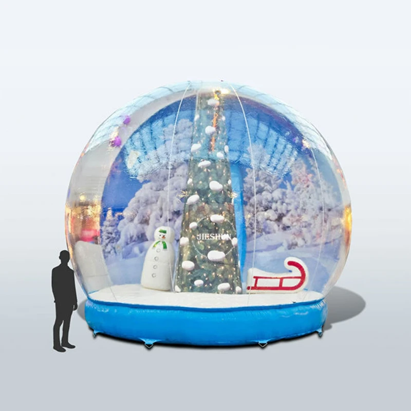 Dia 3M/10ft Inflatable Big transparent bubble ball crystal Snowflake Balls prop Window Display  Air modeling decoration