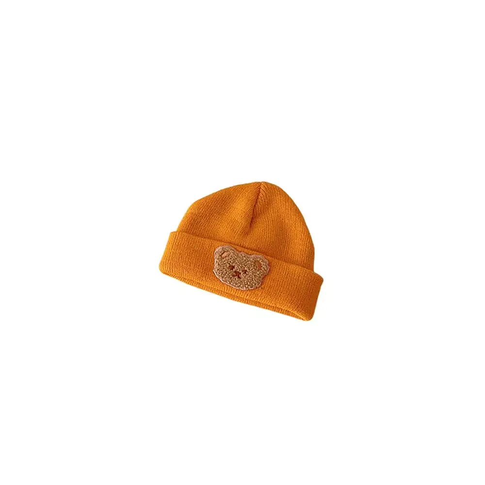

Cute Cartoon Bear Baby Hat Brimless Ear Protection Knitted Cap Autumn Winter Warm Beanie Caps Kids Boy Girl