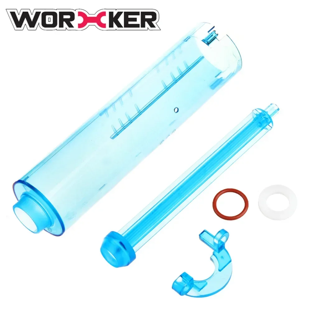 Worker Long Plunger Tube for Nerf N-Strike Longshot CS-6 and Nerf Zombie Strike Longshot CS-12 Tansparent Blue