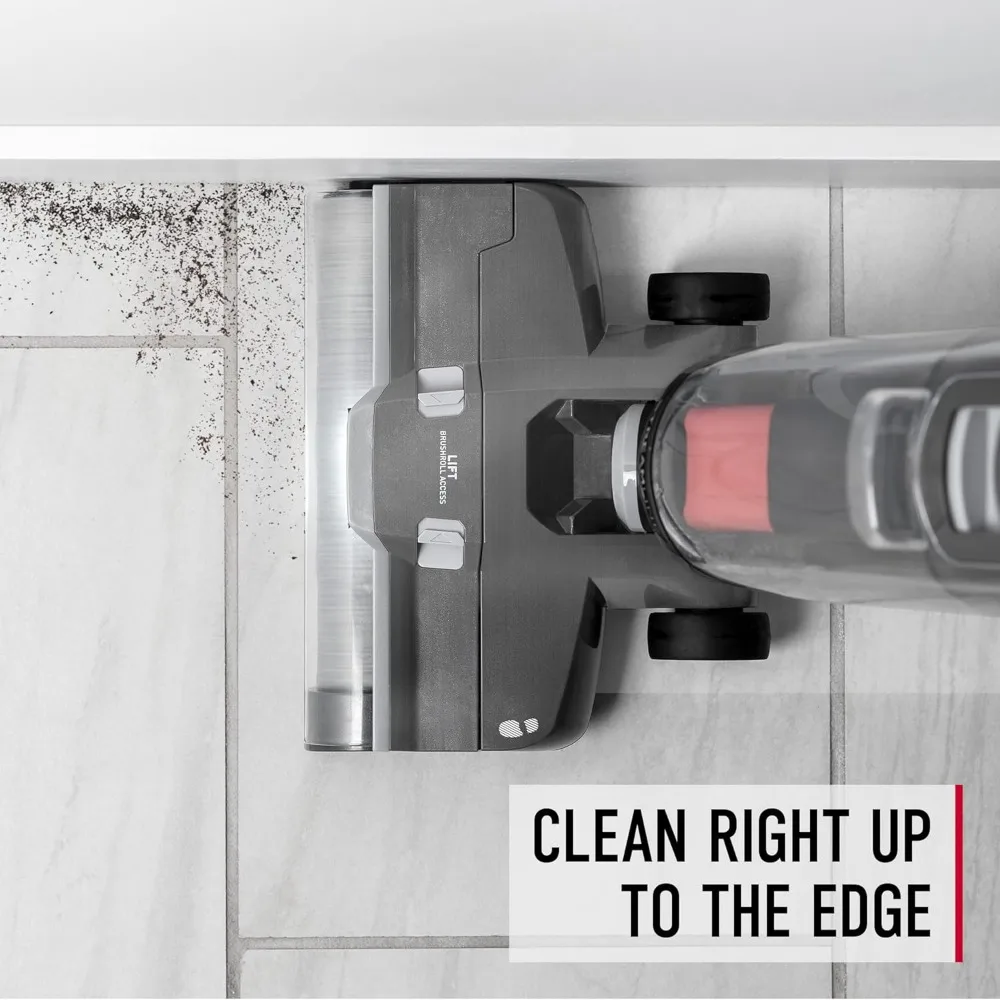 Pulitore per pavimenti duri con filo con aspirapolvere asciutto e bagnato e sistema di autopulizia per una pulizia efficace su superfici dure