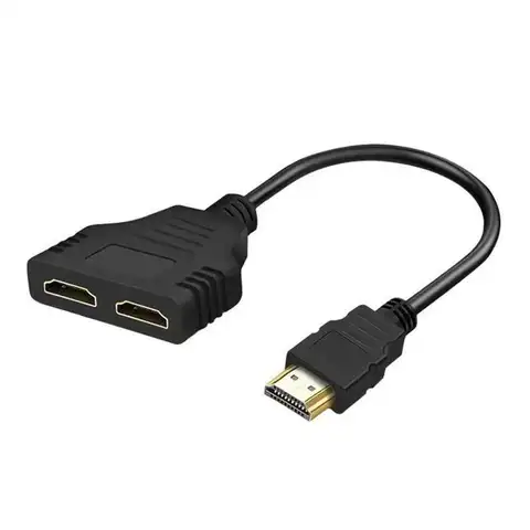 HDMI HDMI Splitter 1 in 2 Out 4K for Dual Monitors Manual HDMI Hub Supports HD Mirror Screen Only for Xbox 4/3
