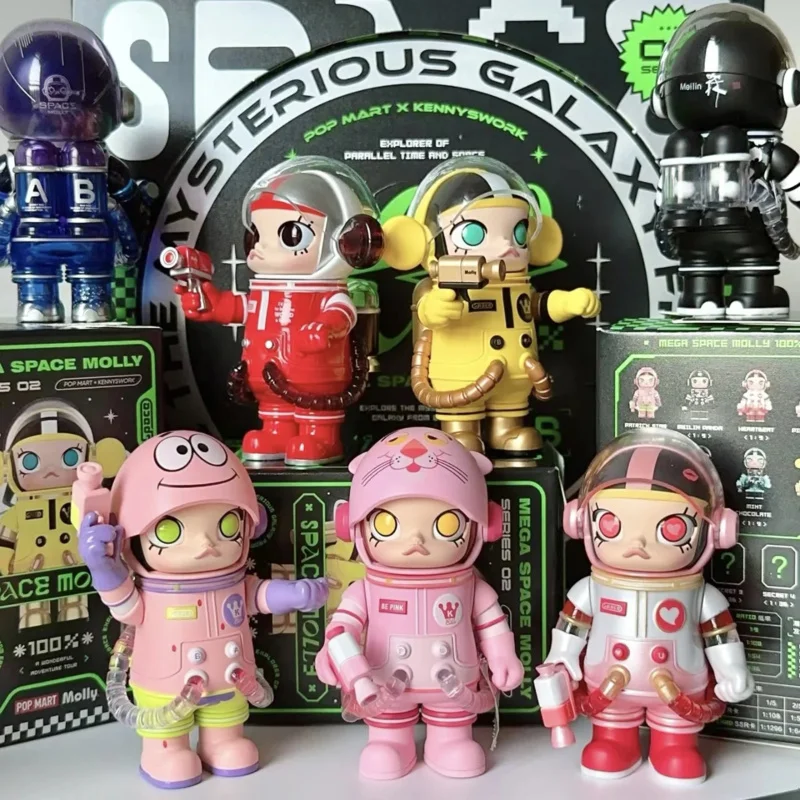 Mega Collectie 100% Ruimte Molly Serie 02 Beperkte Mystery Box Bevestigd Blind Box Astronaut Ornament Schattige Poppen Verjaardagscadeau