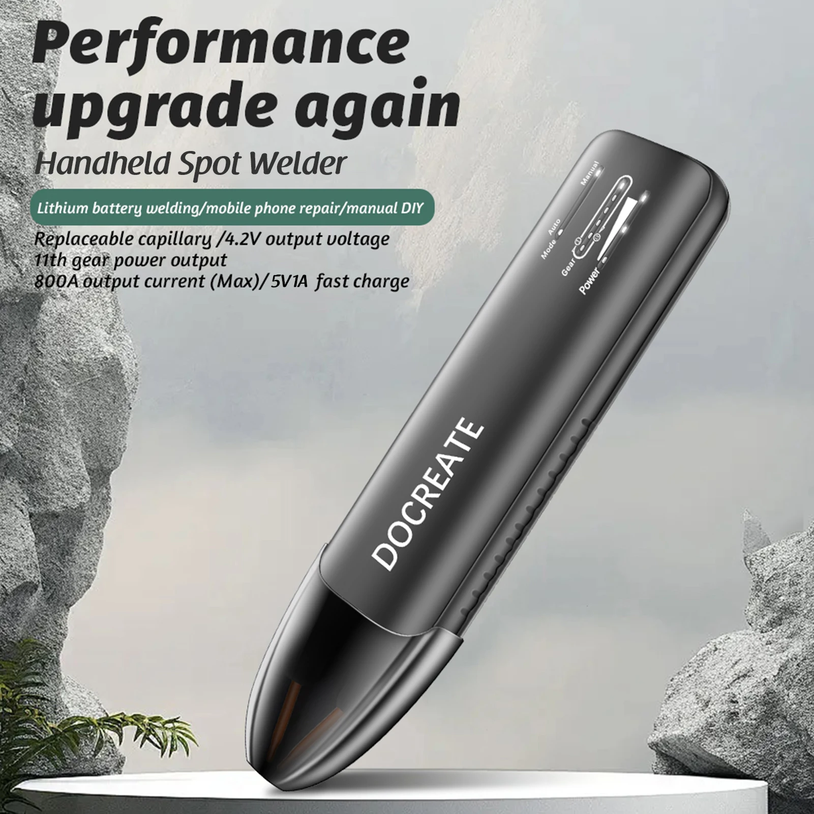 배터리 스폿 용접기 11단계 스폿 용접기 자동 및 수동 모드 탈착식 용접 바늘 내장형 스마트 온도 조절기