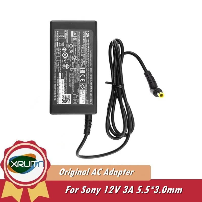 Genuine AC-UES1230 12V 3A AC-UES1230M AC Power Adapter Charger For Sony AG-UX180MC AG-DVX200MC BRCZ700 BRC-H800 SRG360SHE Camera