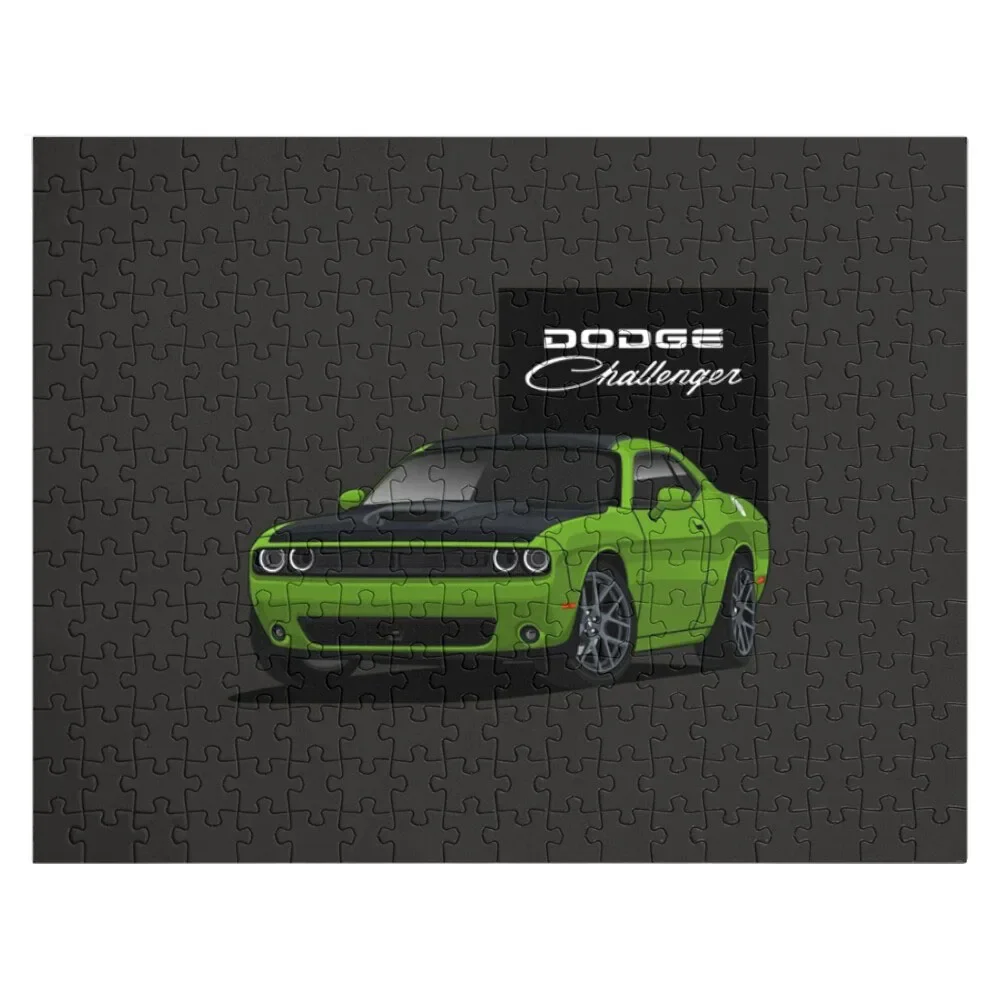 

Challenger Car Challenger Green Jigsaw Puzzle Jigsaw Custom Personalized Puzzle