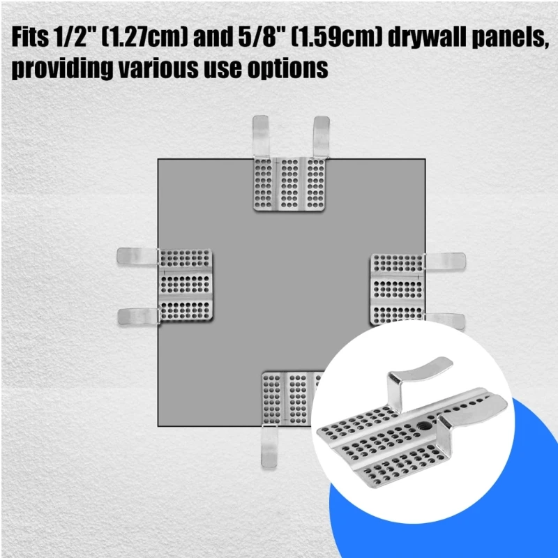 E1PD Quick Install High Strength Metal Plasterboard Fastener Clips Anchors 10Pcs for 1/2 And 5/8 Inch Panel Home Improvement