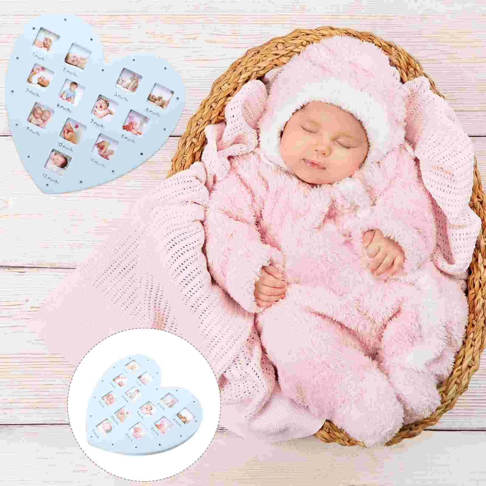 Baby Shower Party Favor Gift Growth Photo Frame First Year Picture Luminous Infant