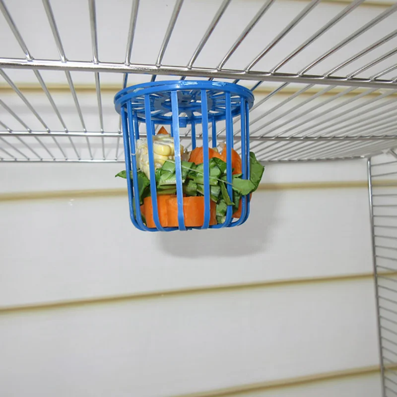 2PCS Creative Multi-Purpose Cage Hanging Toys Bird Fruit Vegetable Feeder Basket Parrot Feeder Pet Feeding Supplies