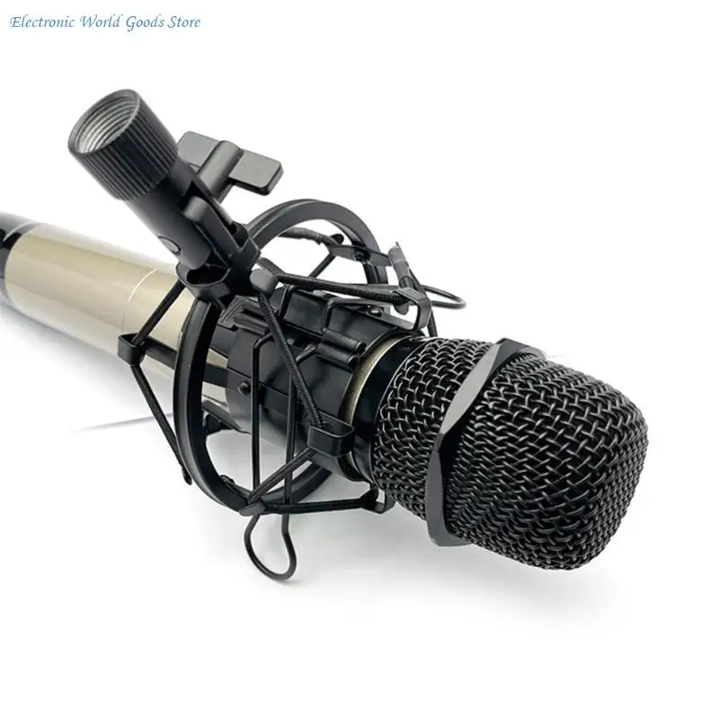 A3PD Microphone Studio Shock Mount with Threaded Knob and Suspension Cords for Streaming Desks, Podcast Corners, and Stand