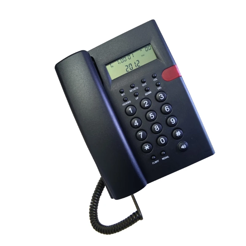 K010A-1 Desktop Phone Corded Telephone Fixed Landline CallerID Display Last Number Redial for Home Office or Hotel Use Y3ND