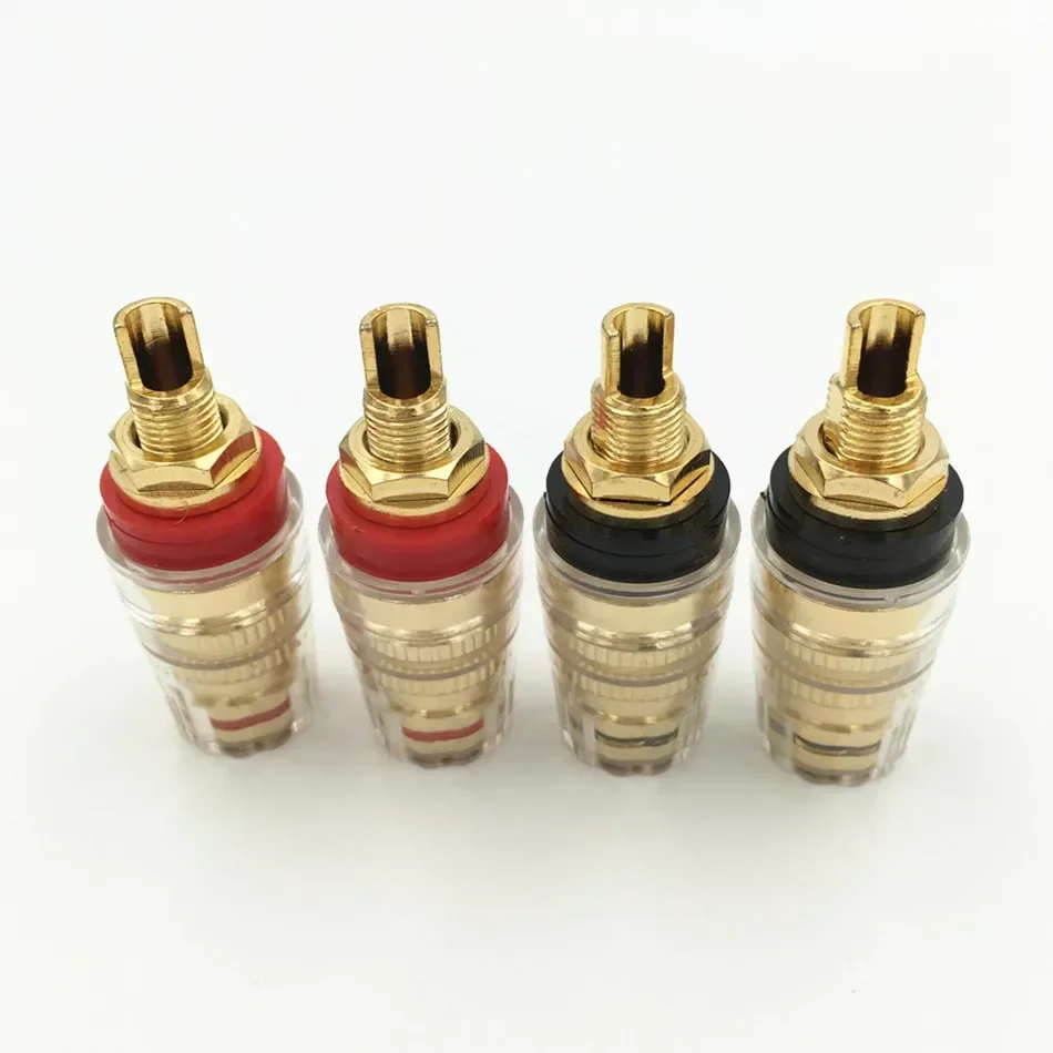 Speaker Terminal Binding Post Amplifier Connector Suitable For 5mm Banana Plug Connectors Solder Gold Plated Audio Adapter