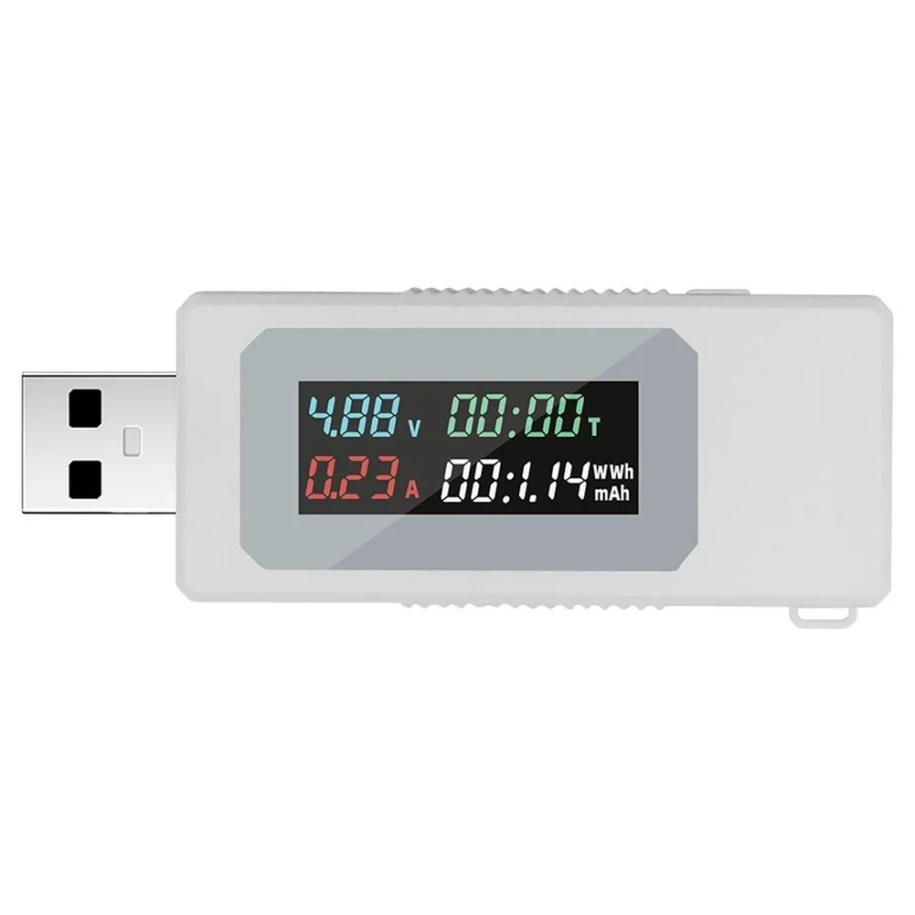 USB Tester KWSV30 Voltage Current Meter Power Capacity Detector with HD Screen for Mobile Phone Charging and Battery Capacity