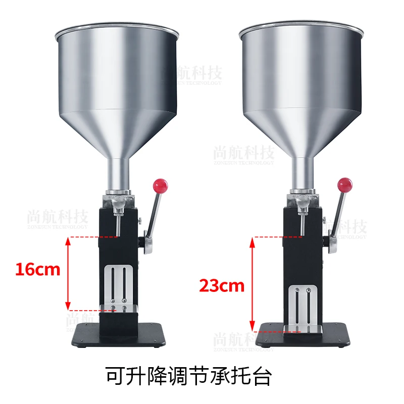 A03 manual paste liquid dual-purpose quantitative canning small manual pressure scale adjustment stainless steel filling machine