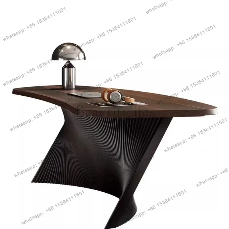 YJ Italian minimalism Alien designer workbench fan shaped studio desk Computer desk Room desks furniture office furniture