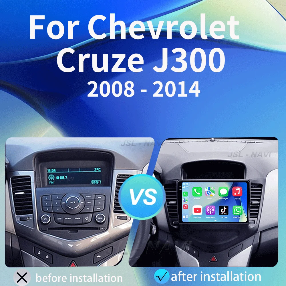 Autoradio Android 15 pour Chevrolet Cruze J300 2008 - 2014 lecteur vidéo multimédia Navigation stéréo GPS No 2din 2 din dvd