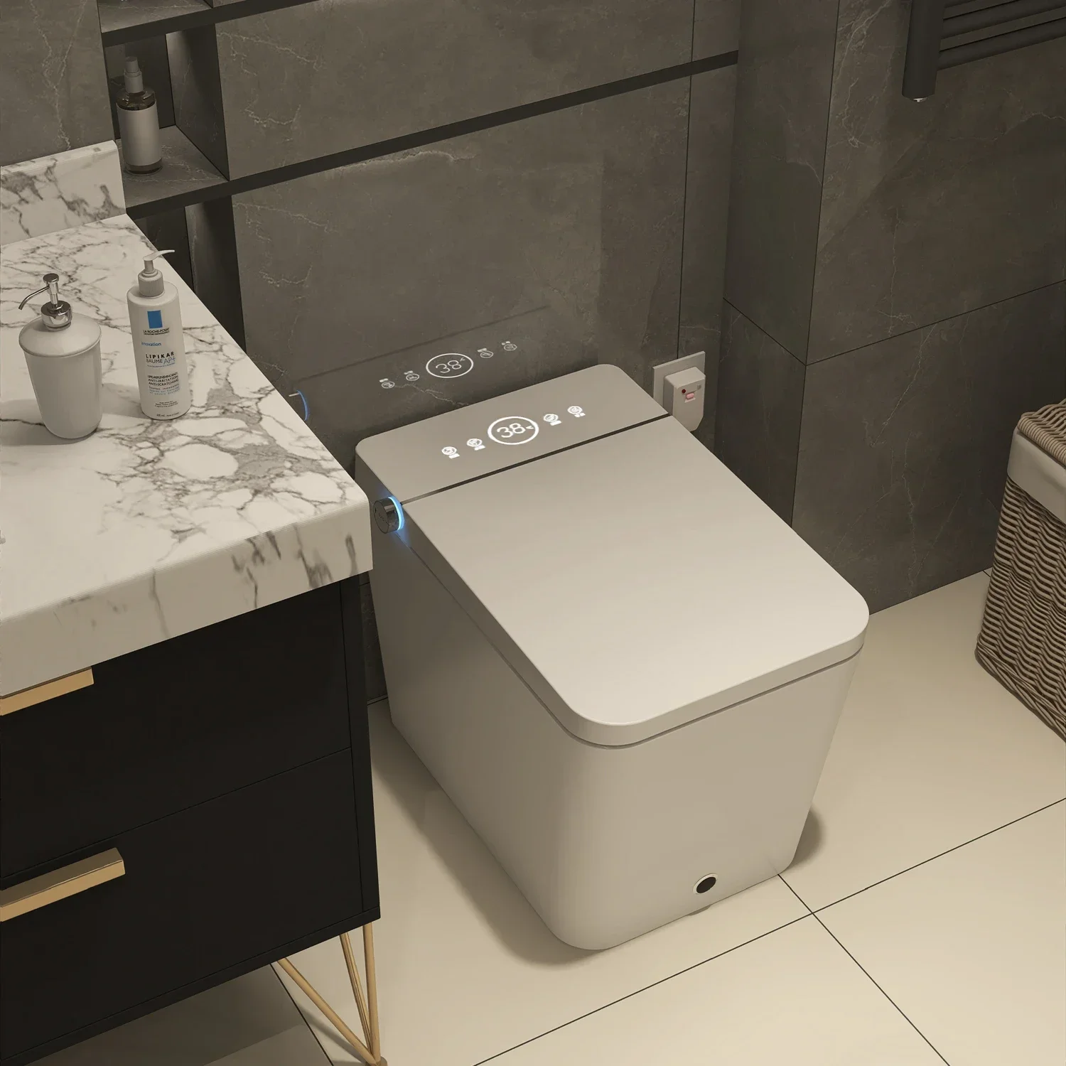 Modern High-end Automatic Bathroom Sanitary Wares wc Floor Intelligent Toilet Ceramic Smart toilets