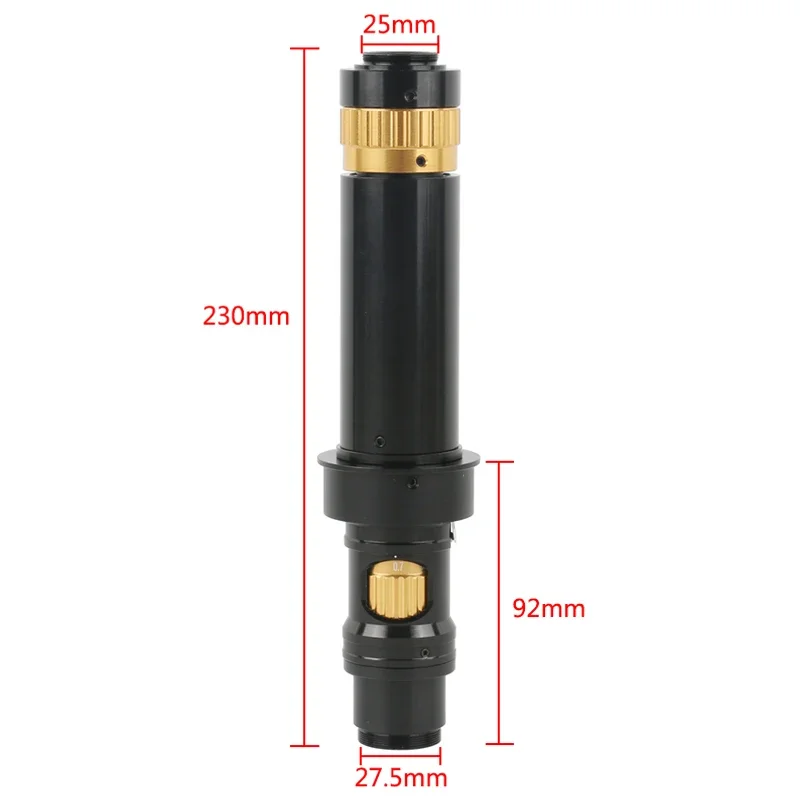 FHD 0.7X-4.5X Adjustable Magnification Continuously Variable 400X Zoom Lens For PCB Soldering Digital Video Microscope Camera