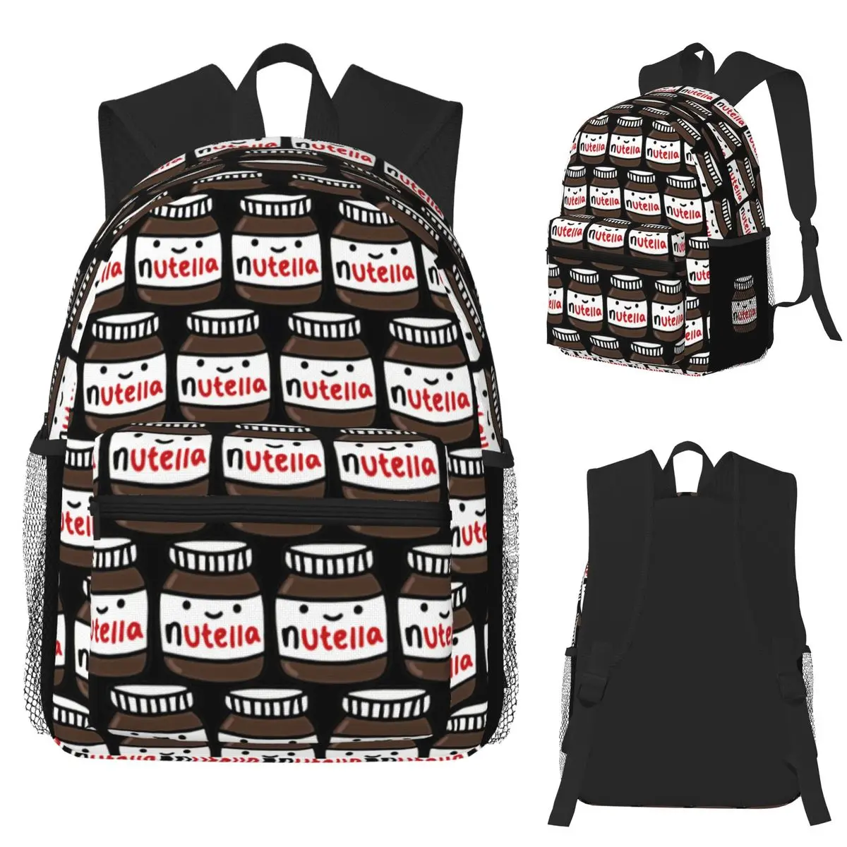

Студенческий рюкзак Nutella, школьная сумка, походный дорожный рюкзак для мужчин и женщин, сумка для книг, сумки на плечо