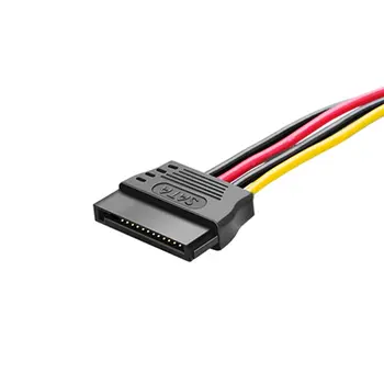 Napájecí kabel IDE Molex 4 pin na 2 x SATA, sériový ATA Y rozbočovač, adaptér pro pevný disk, dvojitý prodlužovací kabel 8 nejlepší prodej adaptér ATA na SATA - №8