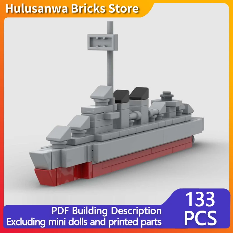 

USS Fletcher WW2 Военные сосуды Модель MOC Строительные кирпичи Военное оборудование Модульные технологии Подарки Праздничная сборка Детская игрушка