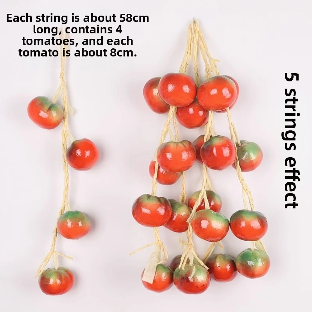 Artificial Simulation Fruit Vegetable String Foam Fake Vegetable Hanging Decoration Home Garden Decoration DIY Decoration