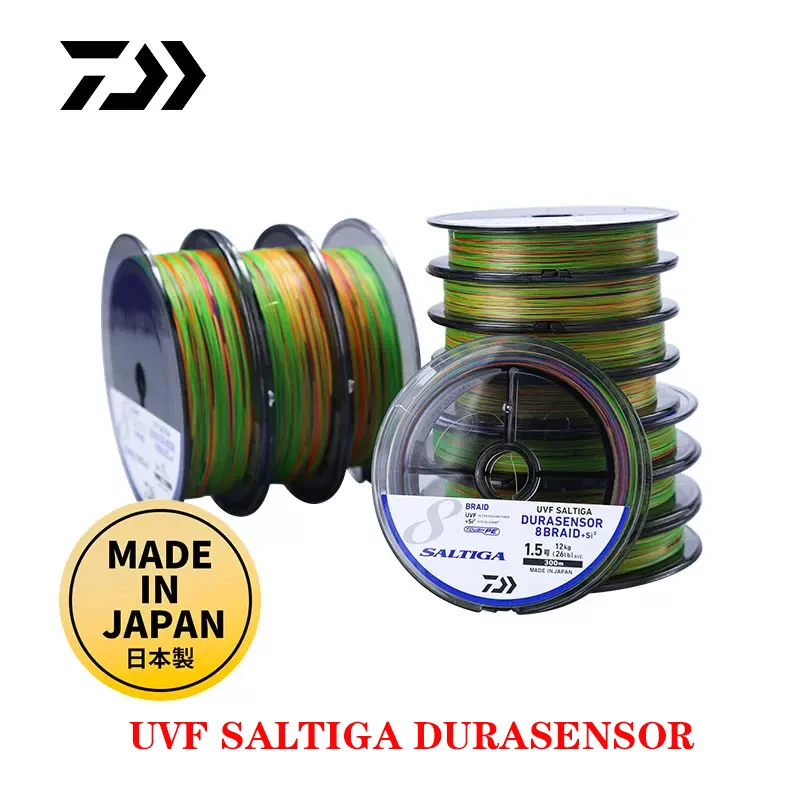 

Dawa New SALTIGA PE Woven Fishing Line Colorful Multi wire Strong Fishing Line X8 Strands 200 300 meters Made in Japan