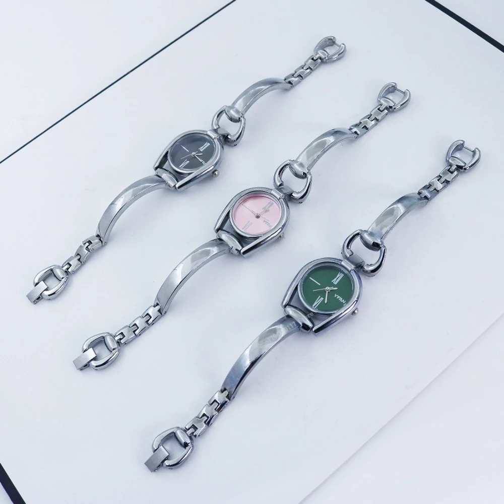 Moda pulseira de aço relógio de quartzo para mulheres menina pulseira relógio jóias acessórios montre femme relógio de pulso de ouro para mulher