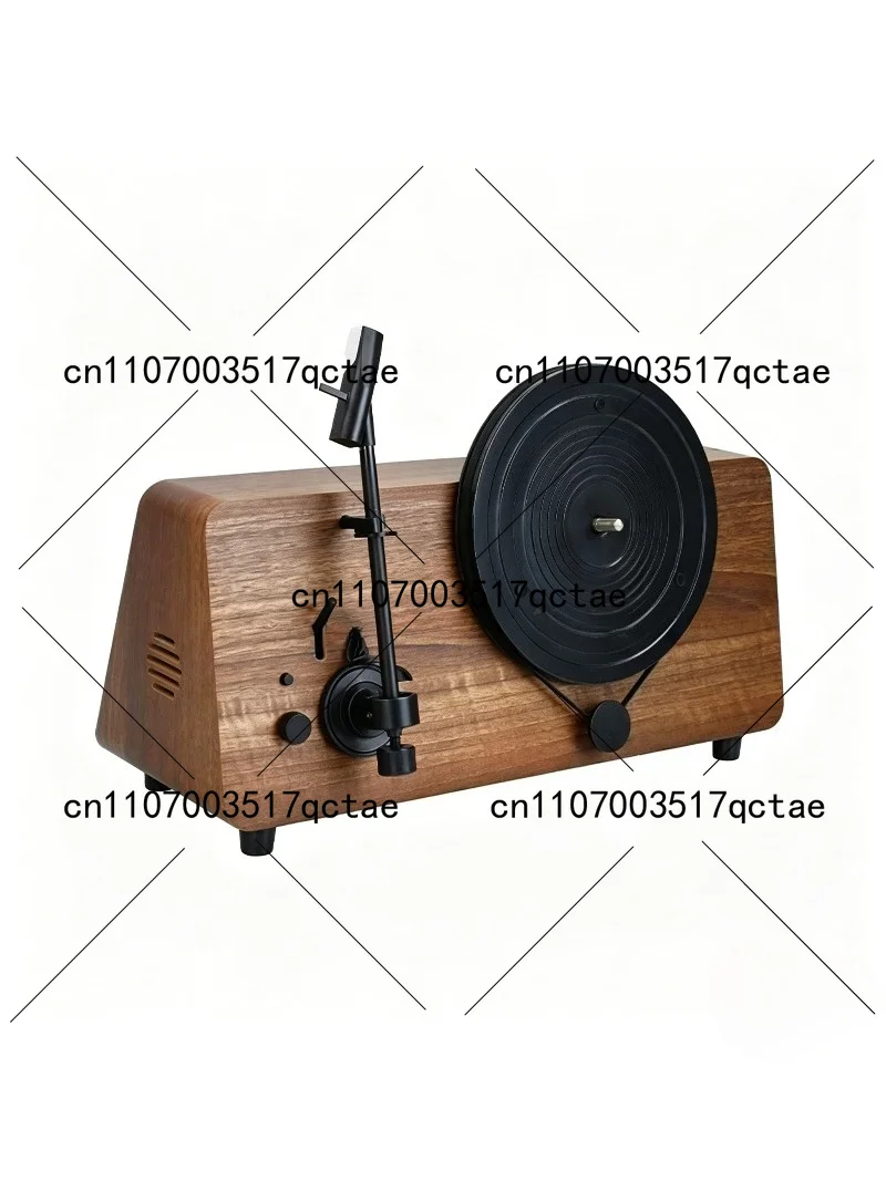 Vintage Wooden Vertical Phonograph Retro Vinyl Turntable Home Audio Record Player