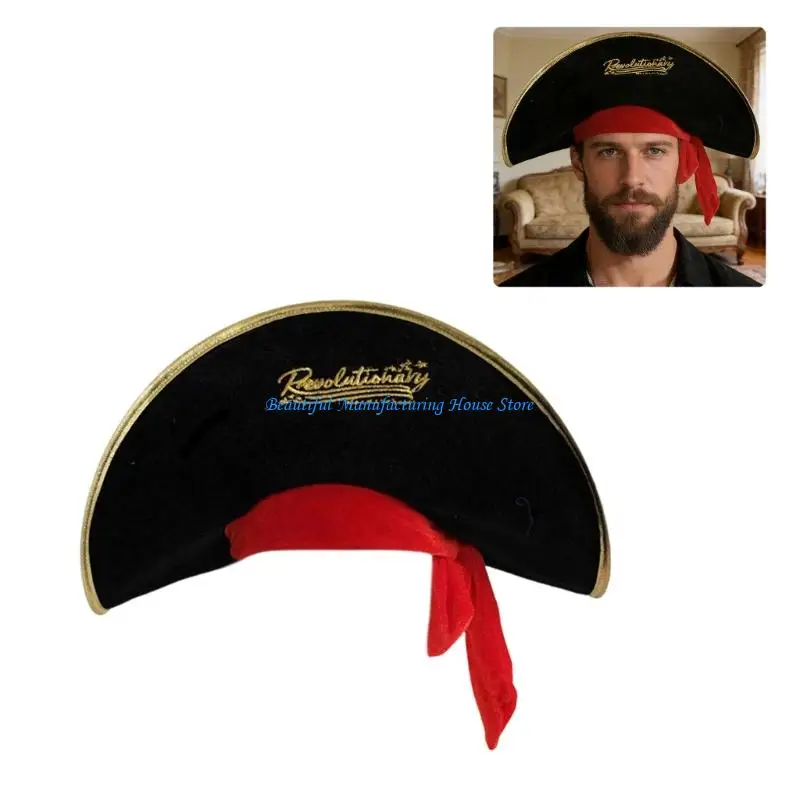 E56A Cosplay Costume Pirate Hat Headwear For Family Event Group Activity Photoshoots