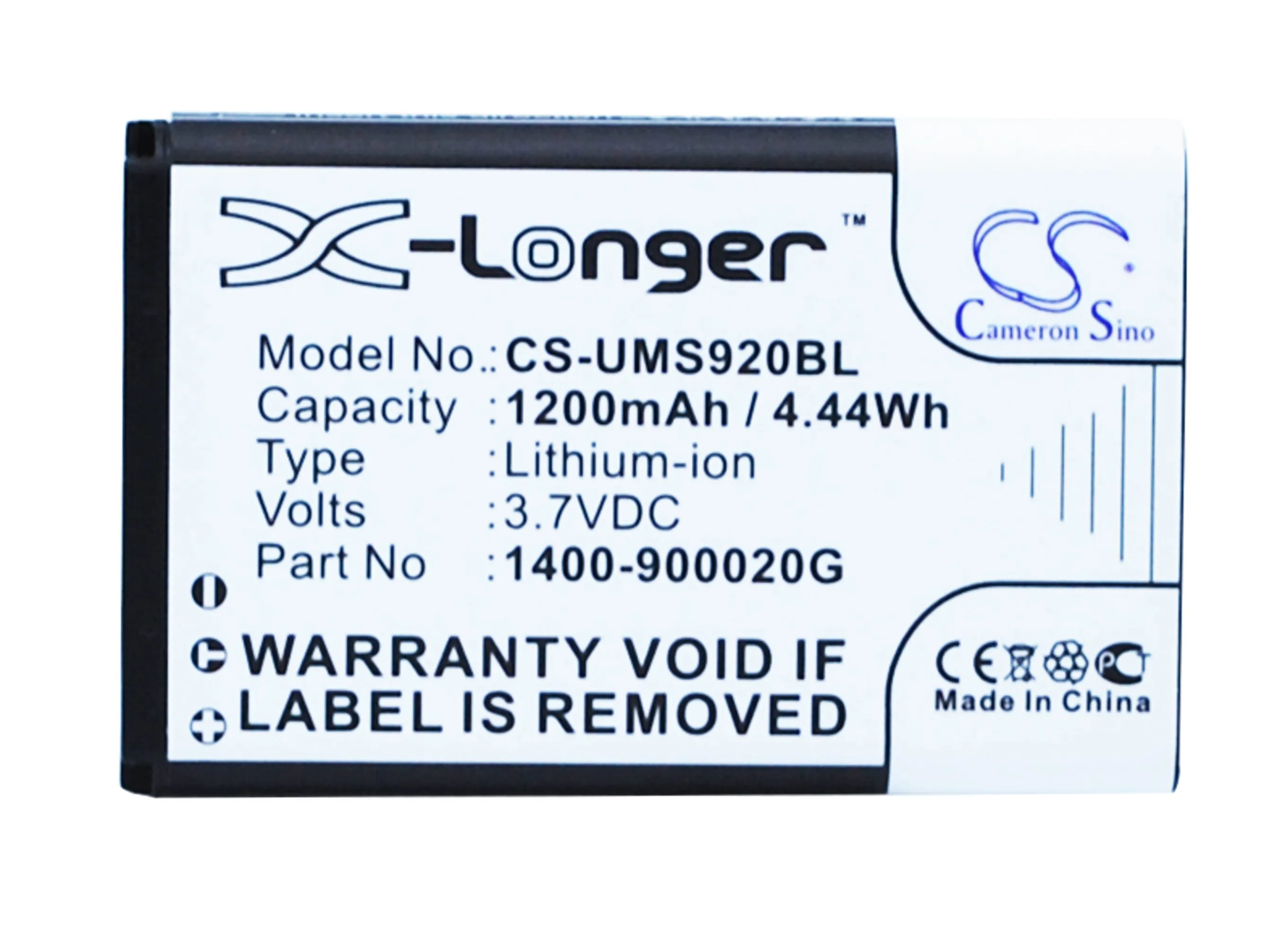 

1200mAh Battery for Unitech Barcode Scanner MS920