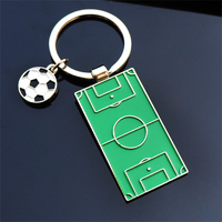 Creative Football Field Keychain Metal Basketball Pendents for Men Car Key Holiday Gift Handbag Pendant Kids Toys