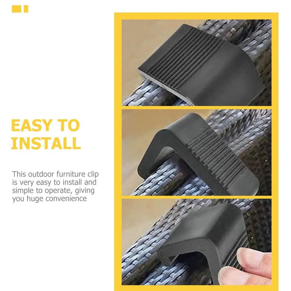 

10Pcs Easy Install Rattan Wicker Furniture Clips Patio Sofa Fasteners Outdoor Chair Connectors Patio Furniture Clips