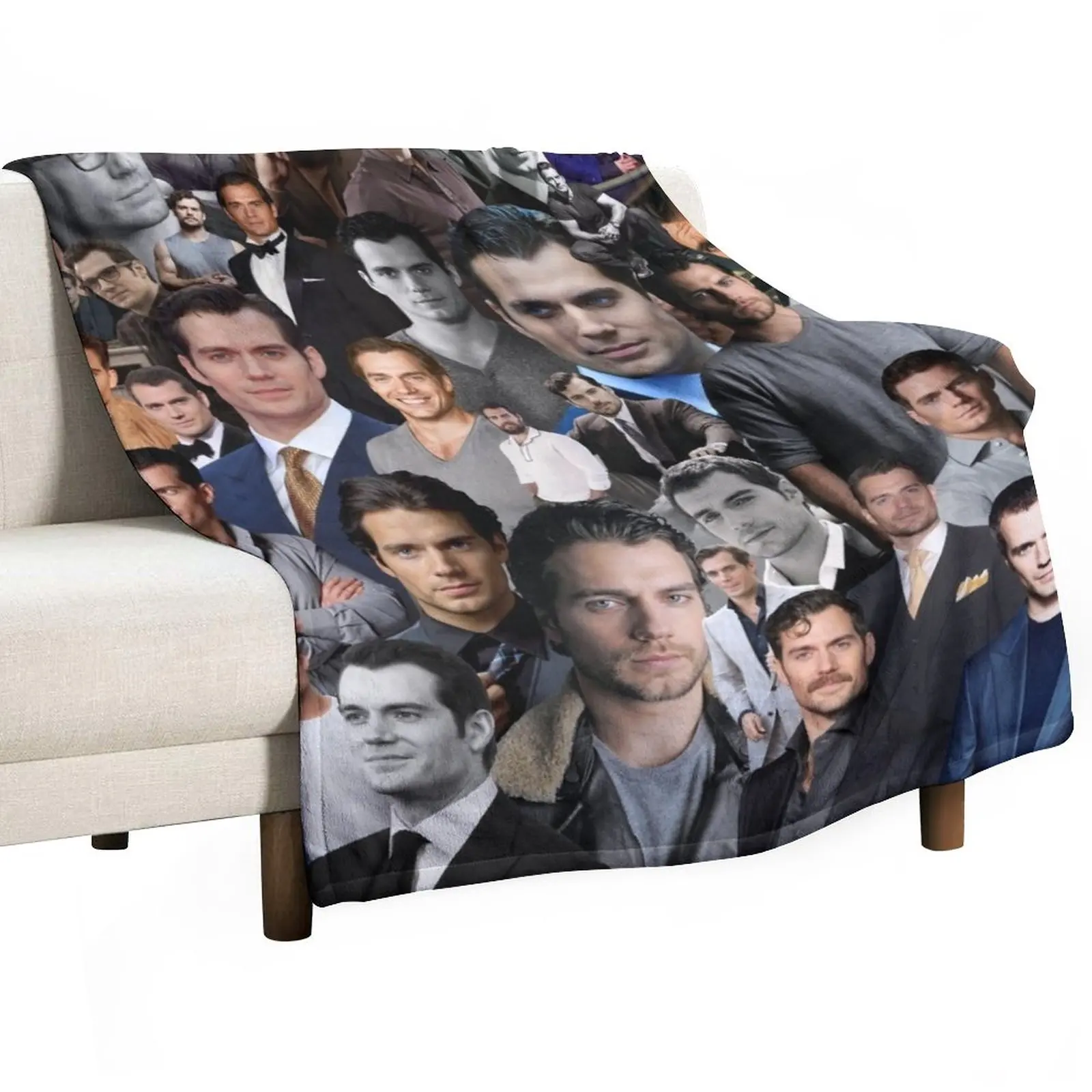 Henry Cavill Throw Blanket Sofas Flannel Fabric Sleeping Bag Blanket