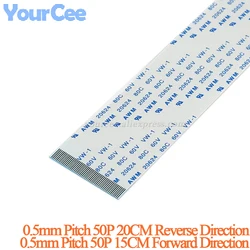 10pcs/lot 0.5mm Pitch 200MM 150MM Length Reverse Forward Direction FFC FPC TTL Ribbon Flat Cable 50 PIN New Flex For Camera
