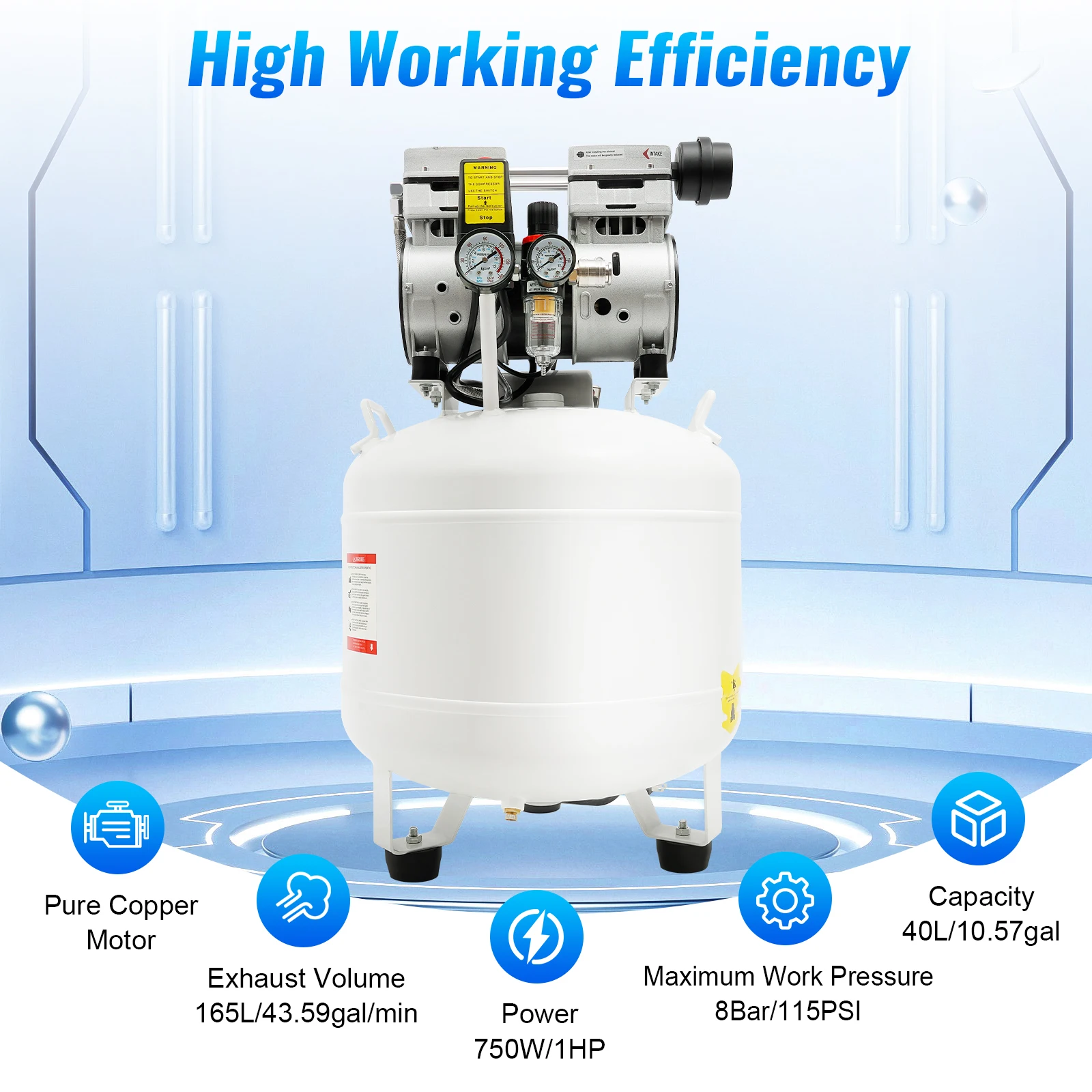 

Воздушный компрессор с воздушным фильтром, глушитель, манометр для экспериментов, стоматологии, красоты, научных исследований, медицинское оборудование