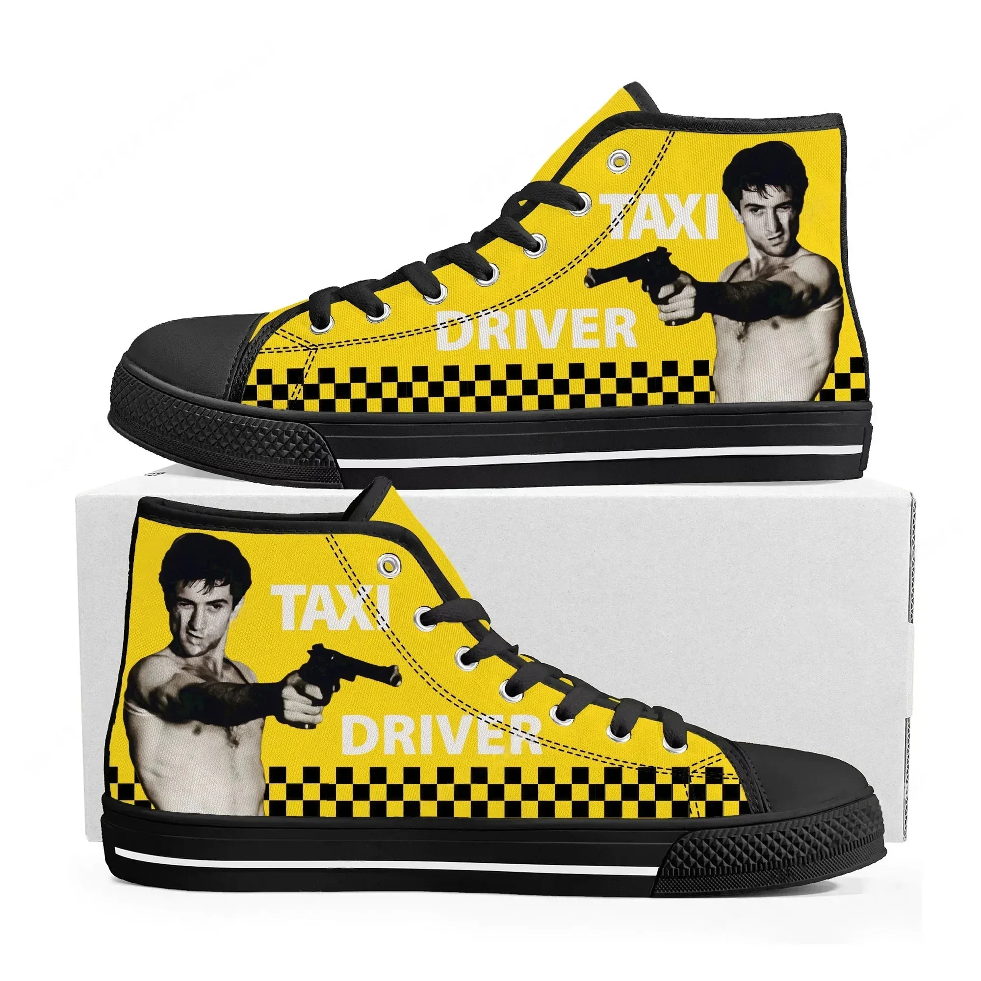 

Taxi Driver High Top Sneakers Men Women Teenager High Quality Travis Bickle Canvas Sneaker Couple Shoe Casual Custom Made Shoes