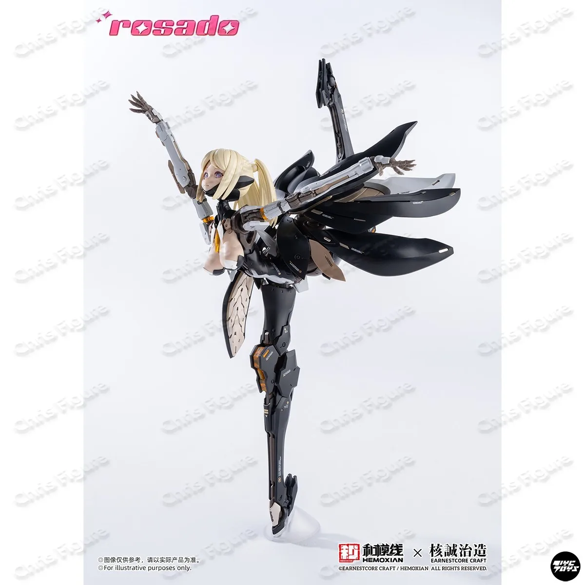 In Stock Hecheng Intelligent Modeling Line Rosa Project Mecha Girl Star Flower Lily MK3 Assembled Model Hand-made Ornaments