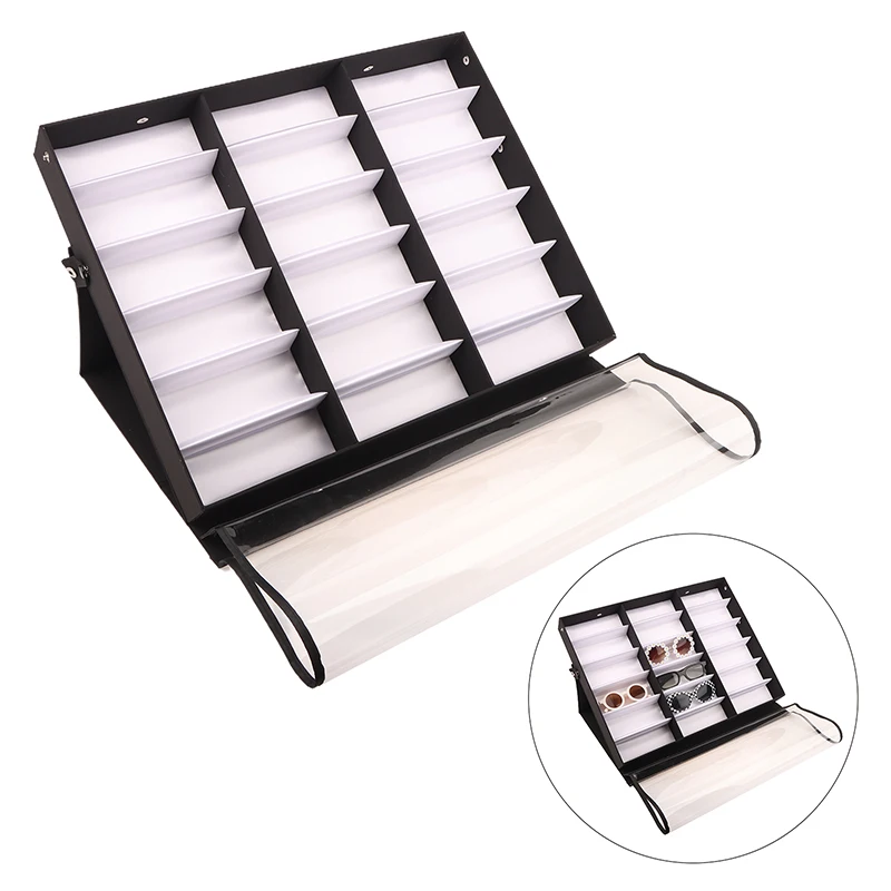 Men and Women's Sunglasses Retail Display Box 5/18 Grids Showcase Storage Case