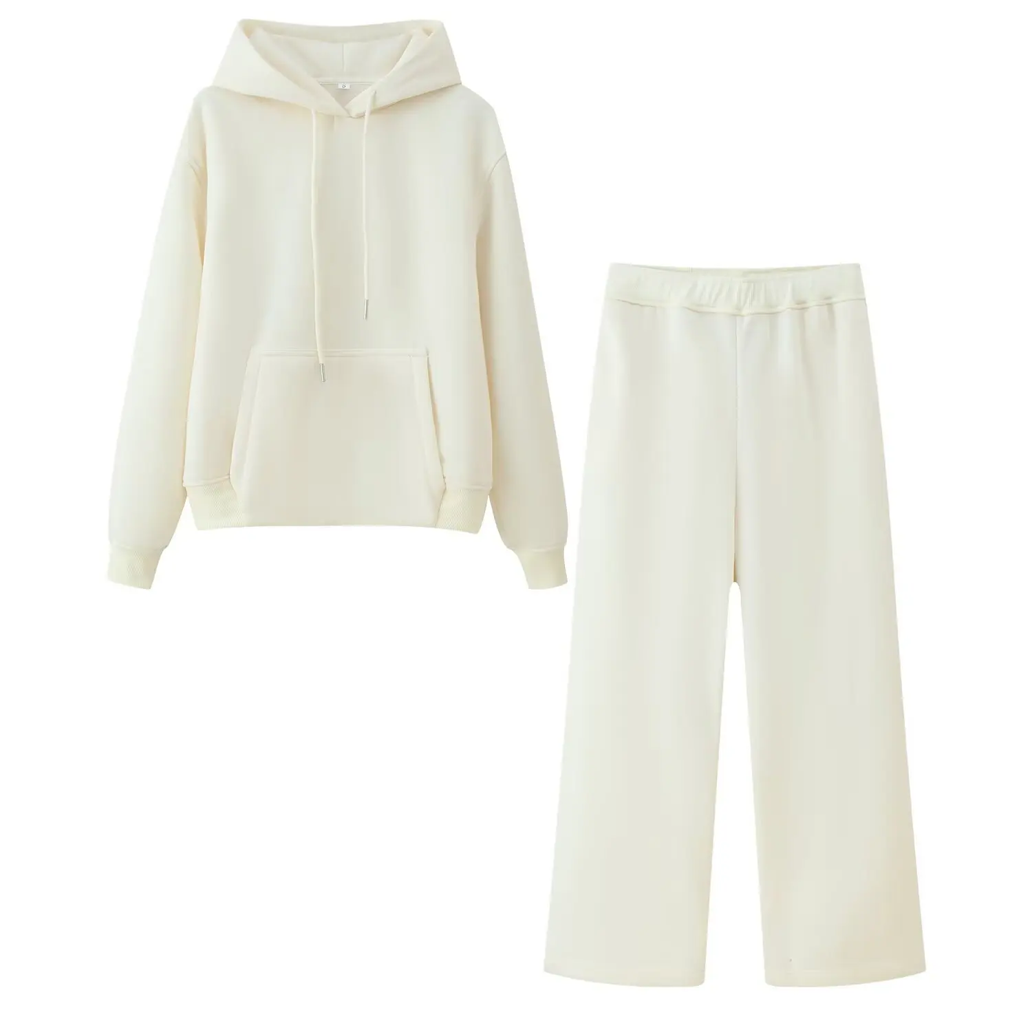 Tweedelige broekset Dames sweatshirt met ronde hals Winter Casual Mode Sport Hoodie met lange mouwen Slanke fluwelen broek met hoge taille