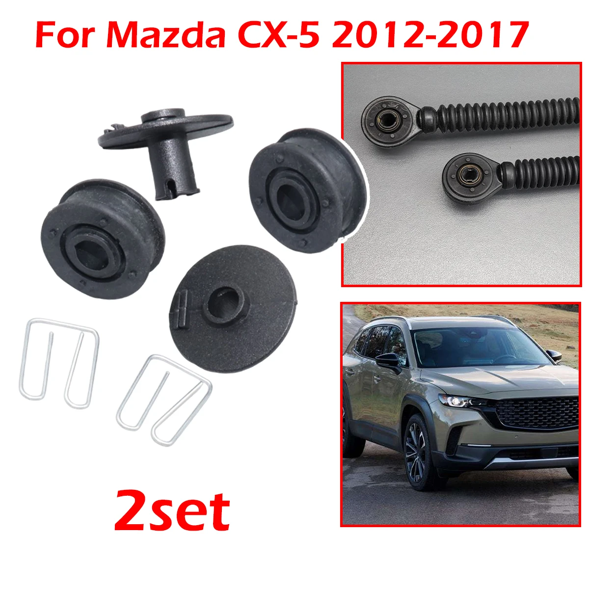 

2kit Gear Lever Repair Kit manual gearbox Selector Shifter Linkage End Pivot Bushing Grommet Shifting For Mazda CX-5 2012-2017